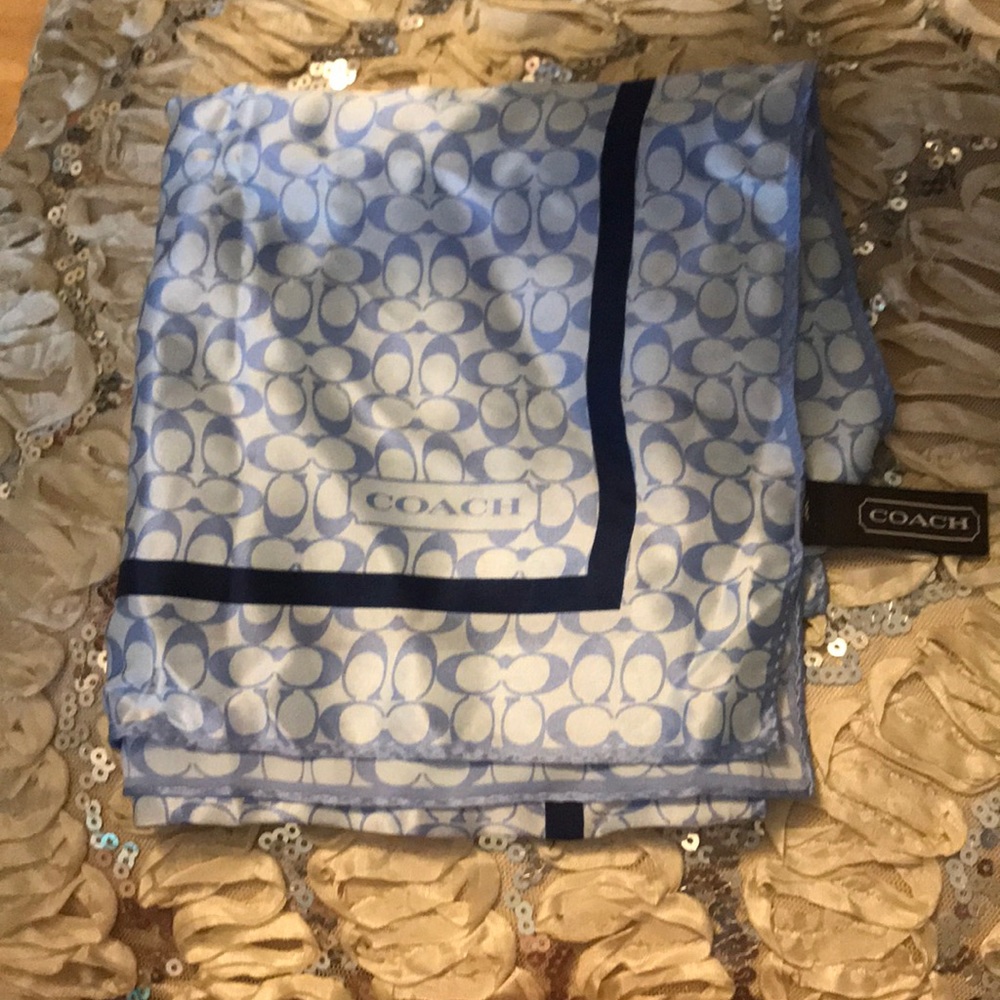Silk Coach Scarf Blue